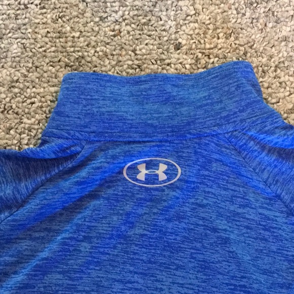 Under Armour ‘Heather Blue’ Long Sleeve Quarter Zip. - Picture 4 of 8